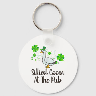 Silliest Goose At The Pub St Patricks Day Funny Me Key Ring
