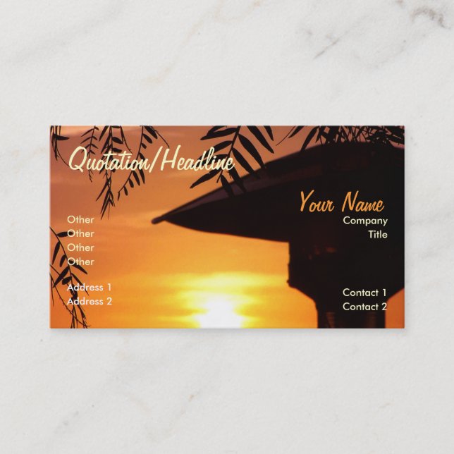 SillouLight Sunset Business Card (Front)