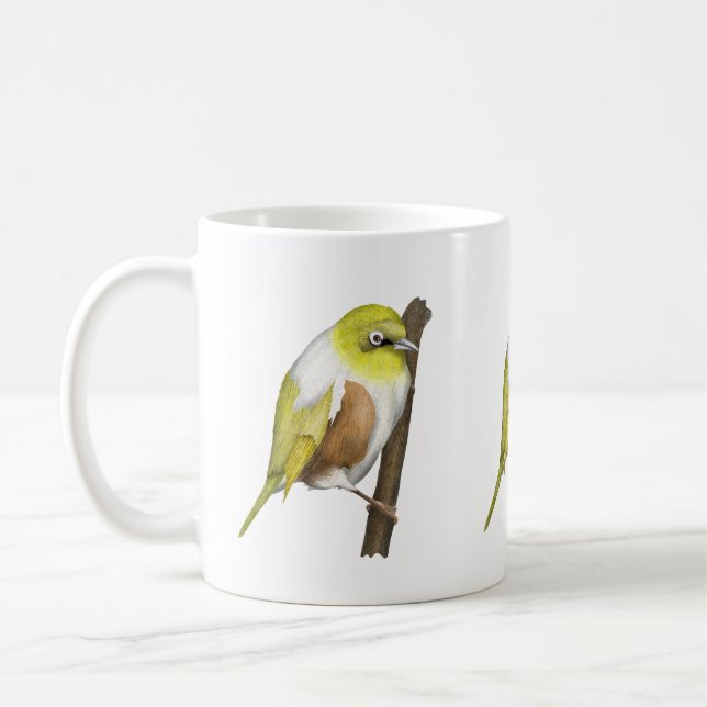 Sillvereye tauhou New Zealand bird Coffee Mug (Left)