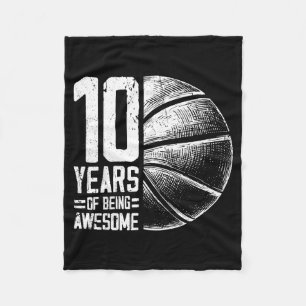 Silly 10 Basketball Old 10th Years Basketball Play Fleece Blanket