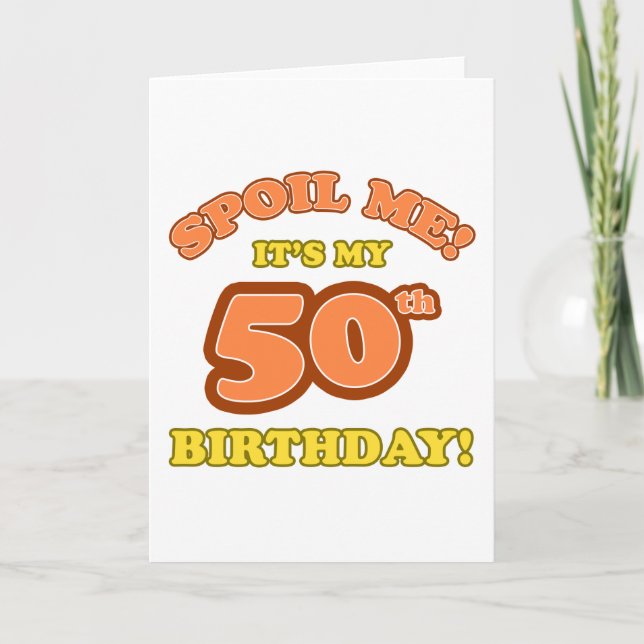 Silly 50th Birthday Present Card (Front)