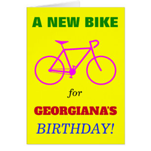 Silly "A NEW BIKE for NAME’S BIRTHDAY!"