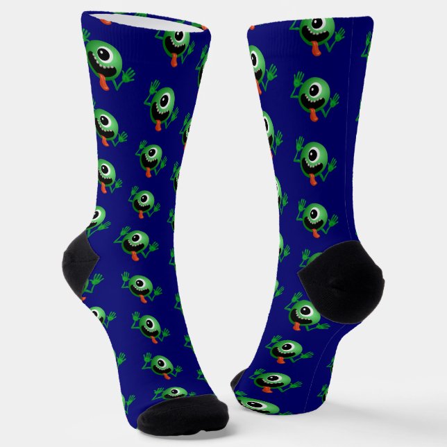Silly Alien Socks (Angled)