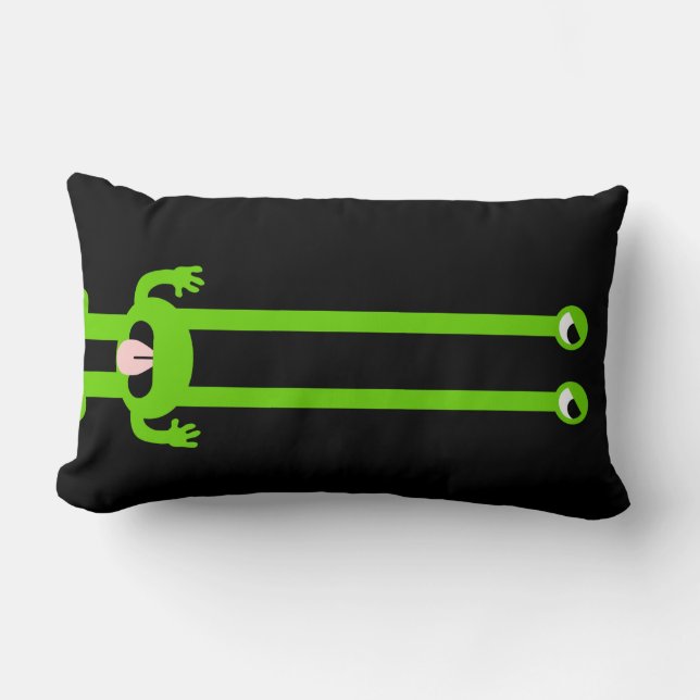 Silly Alien Throw Pillow (Front)