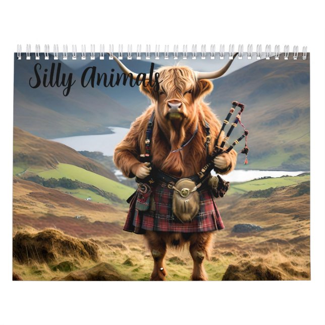 Silly Animals Funny Giraffe Cow, Elephant Calendar (Cover)