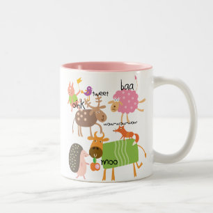 Silly Animals Two-Tone Coffee Mug