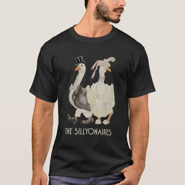 Silly Anthropomorphised Goose Drawing T-Shirt (Front)