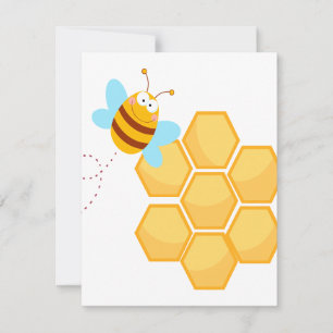 silly bee and beehive honey comb