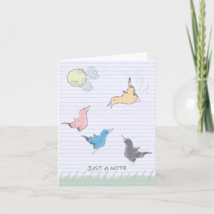 Silly Bird Folded Greeting Card