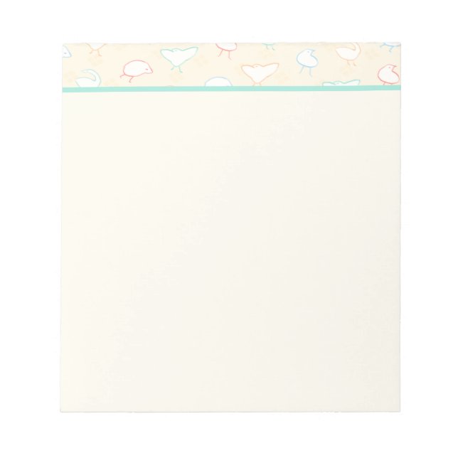 Silly Birds Blank Notepad (Front)