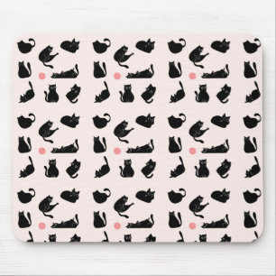 Silly Black Cats Mouse Pad