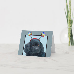 Silly Black Dog Blank Card