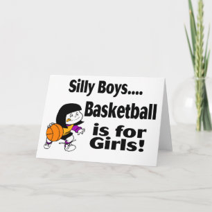 Silly Boys, Basketball Is For Girls Holiday Card
