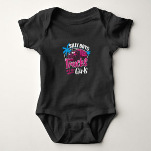 Silly Boys Trucks Are For Girls - Trucker Girl Baby Bodysuit