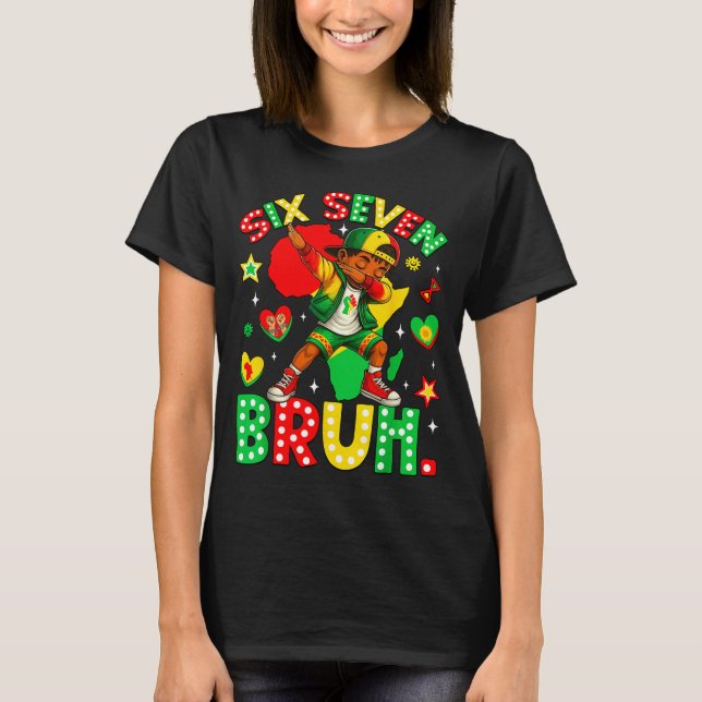 Silly Bruh History Dabbing 67 African American Sev T-Shirt (Front)