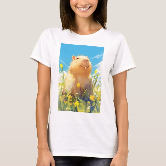 Silly Capybara Smile T-Shirt (Front)