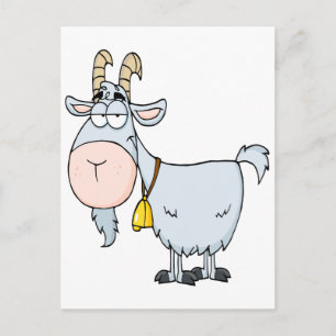 silly cartoon billy goat postcard