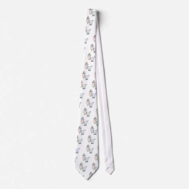 silly cartoon billy goat tie (Front)