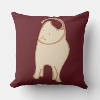 Silly Cat Throw Pillow
