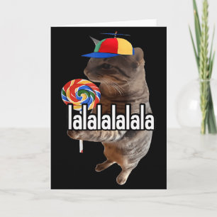 Silly Cat With Lollip Meme  Card