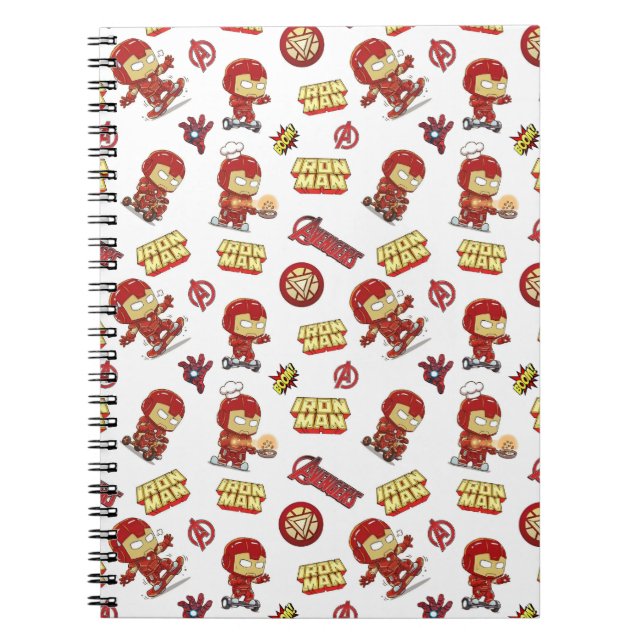 Silly Chibi Superhero Spiral Notebook (Front)