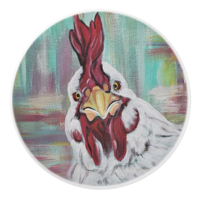 Silly Chicken Farmhouse Drawer Pull  (Front)
