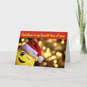 Silly Christmas Emoji Holiday Card
