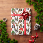 Silly Christmas Hats Six Photo Wrapping Paper<br><div class="desc">Get fun and festive with this custom gift wrapping paper that puts six people or pets in silly Christmas season themed "hats" from a fluffy red Santa hat, reindeer antlers, a pudding dessert, a decorated tree and a red bow. For best results, please upload photos that are pre-cropped to be...</div>