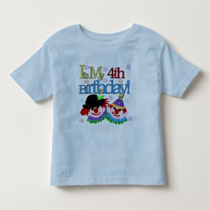 Silly Clowns 4th Birthday Tshirts and Gifts