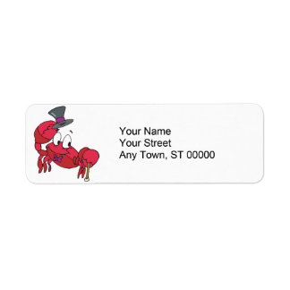 silly dancing crab return address label