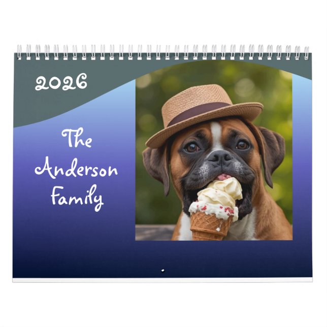 Silly Dog Calendar Custom Photo Pet Lover Gift (Cover)