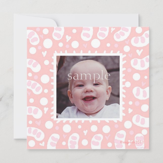 Silly Dots Birth Announcement (Front)