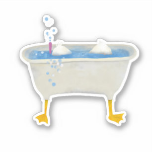 Silly Duck snorkelling in a tub