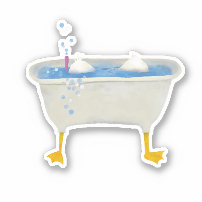 Silly Duck snorkelling in a tub (Front)