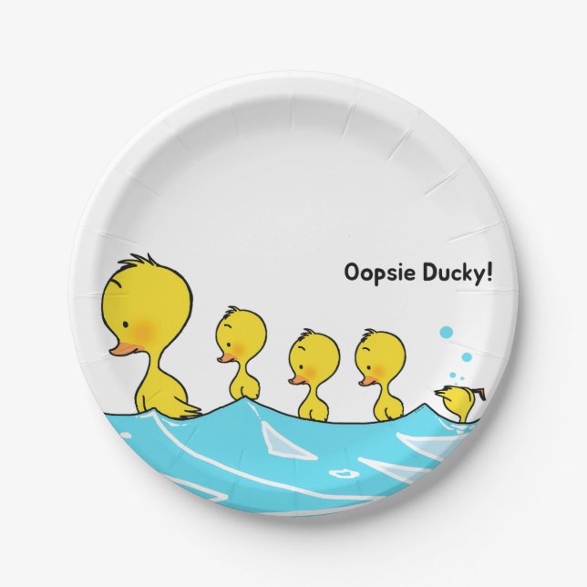Silly Duckling Makes a Splash Paper Plate (Front)