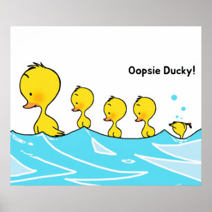 Silly Duckling Makes a Splash Poster
