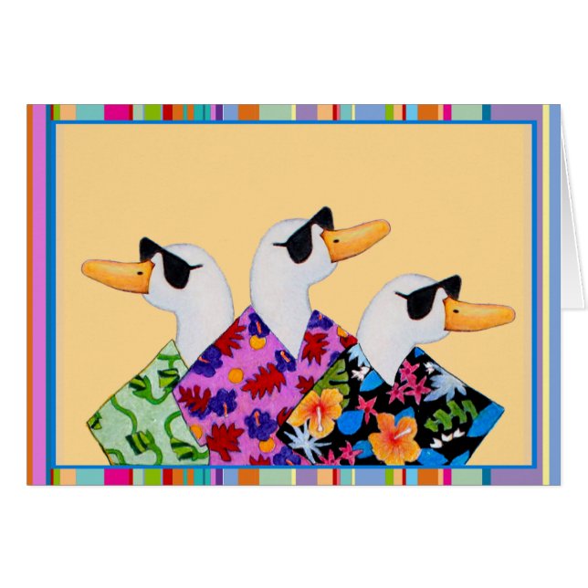 Silly Ducks Blank Card (Front Horizontal)