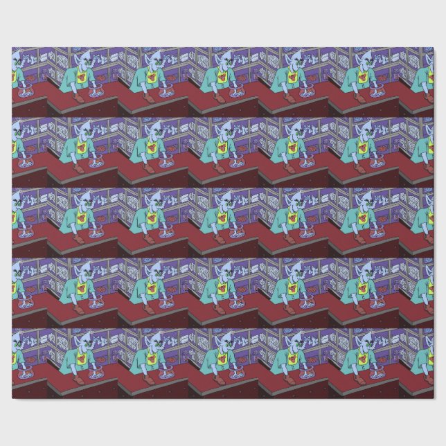 Silly Elephant Glossy Wrapping Paper 30"x6' (Seam)