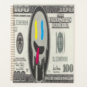 Silly Emoji Graffiti Face Realistic Dollar Bill Planner
