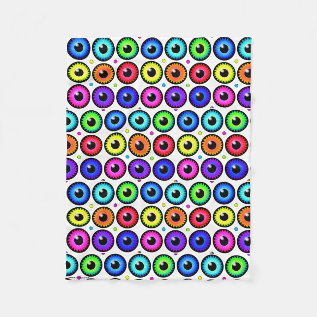 Silly Eyes Fleece Blanket (Front)