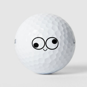 Silly face fun humour golf balls