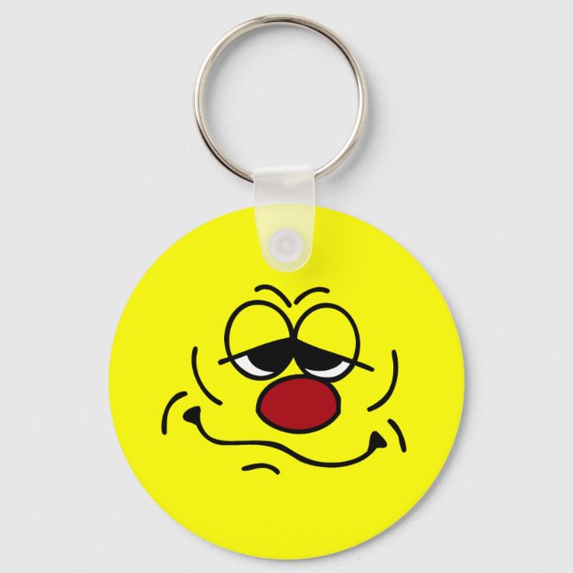 Silly Face Grumpey Key Ring (Front)