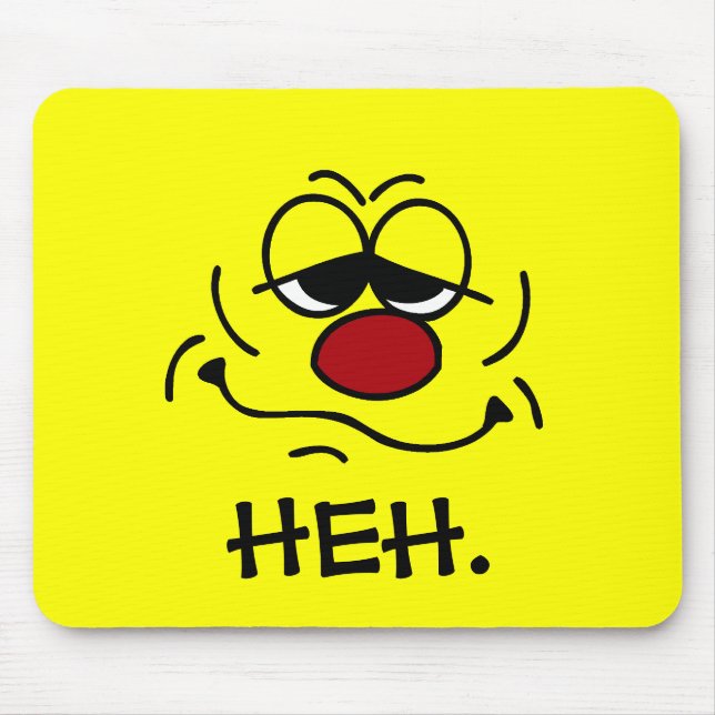 Silly Face Grumpey Mouse Pad (Front)
