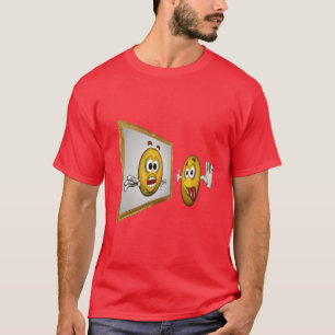 Silly Face In Mirror Funny  T-Shirt