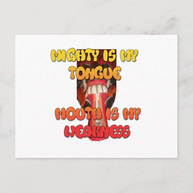 Silly Face: Tongue-Out Expression Humour Postcard (Front)