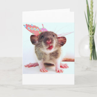 Silly Flutterby Rat Card
