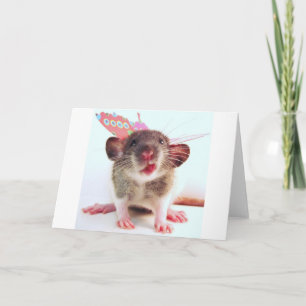 Silly Flutterby Rat Card