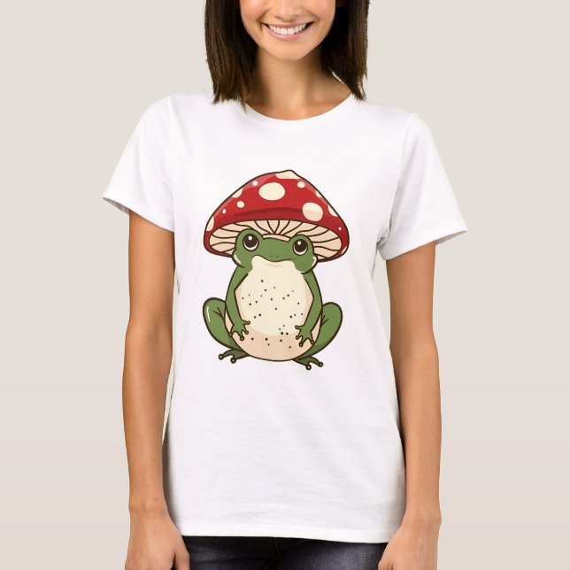 Silly frog fly agaric mushroom T-Shirt (Front)