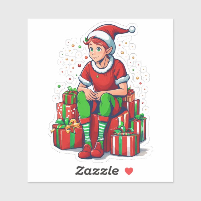 Silly Funny Christmas Santa Claus Elf Kid (Sheet)