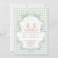 Silly Geese Twins Sage Green Neutral Baby Shower